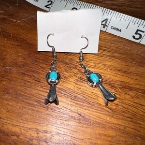 Silver & Turquoise Squash Earrings